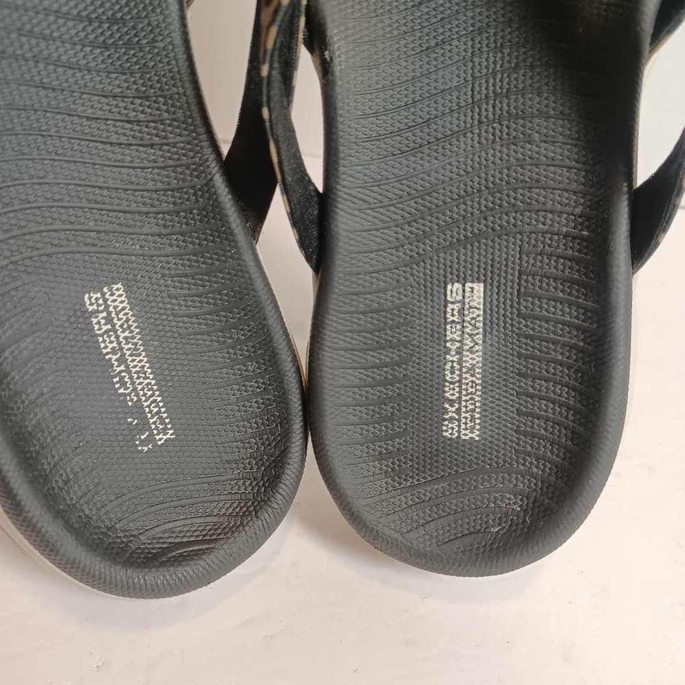 Skechers‎ Womens Goga Mat Strappy Flip Flop Thong Sandals Leopard Size 10 - Picture 5 of 7